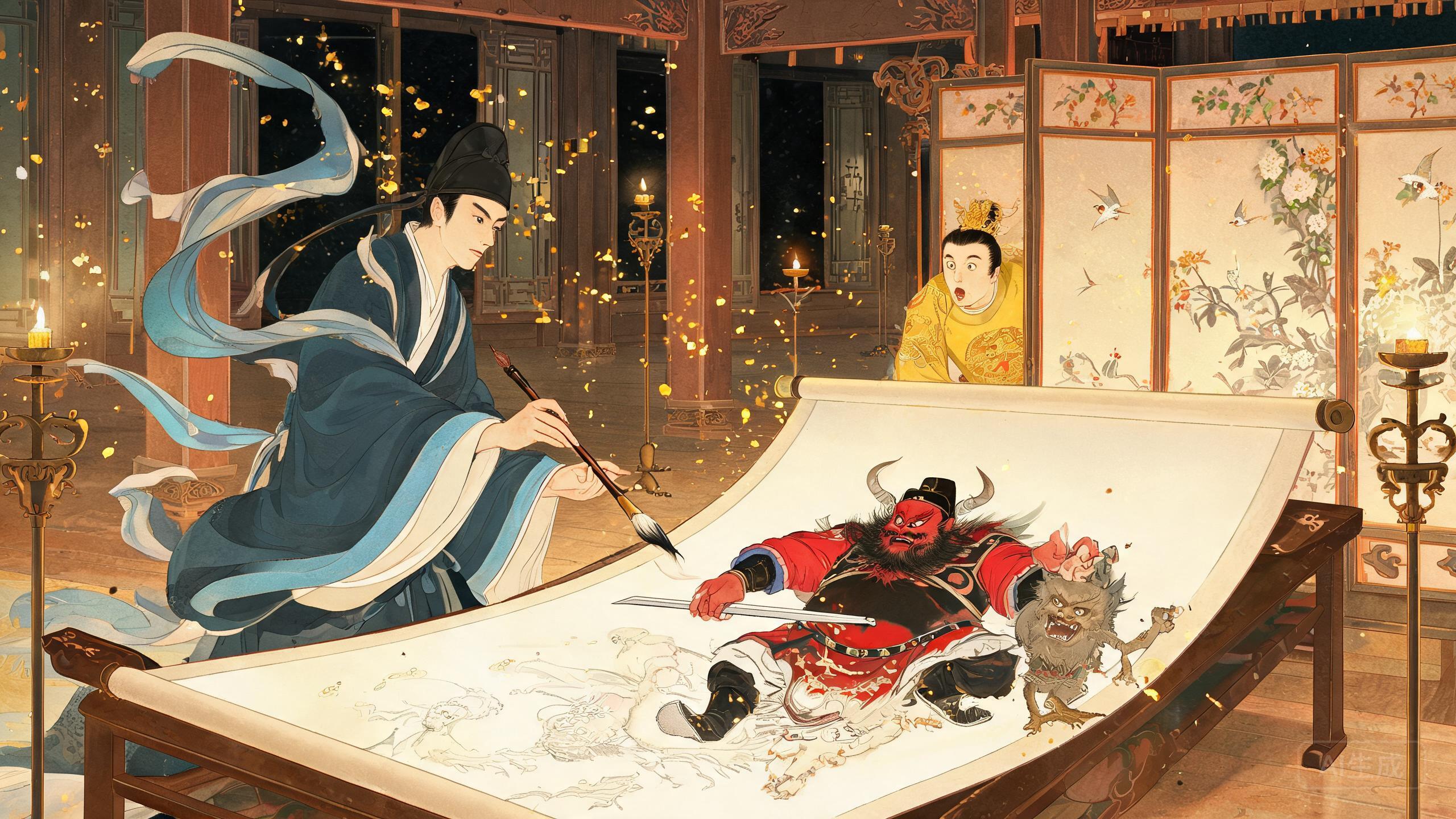 吴道子与钟馗像：一幅画创造的神